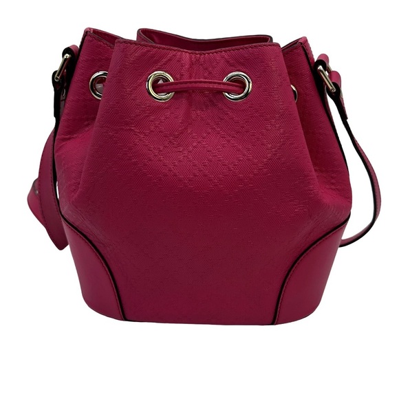 Gucci Diamente Pink Calfskin Leather Bucket Bag - Picture 2 of 7